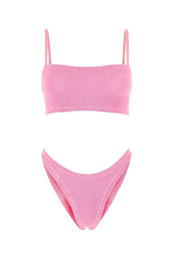 Hunza G Fluo Pink Stretch Nylon Gigi Bikini 1