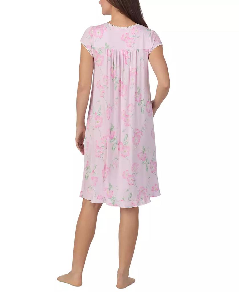 Eileen West Women's Cap-Sleeve Floral Waltz Nightgown