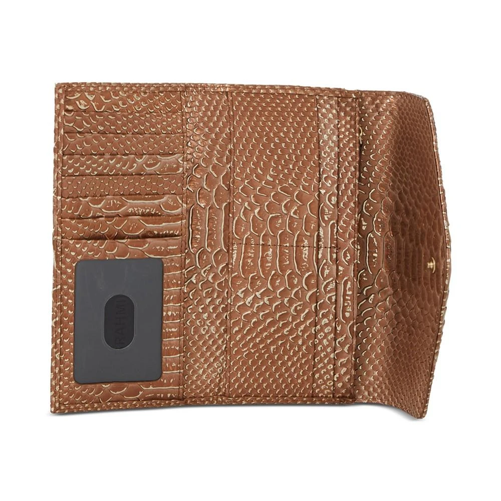 Brahmin Veronica Honey Brown Sandalwood Leather Signature Wallet 4