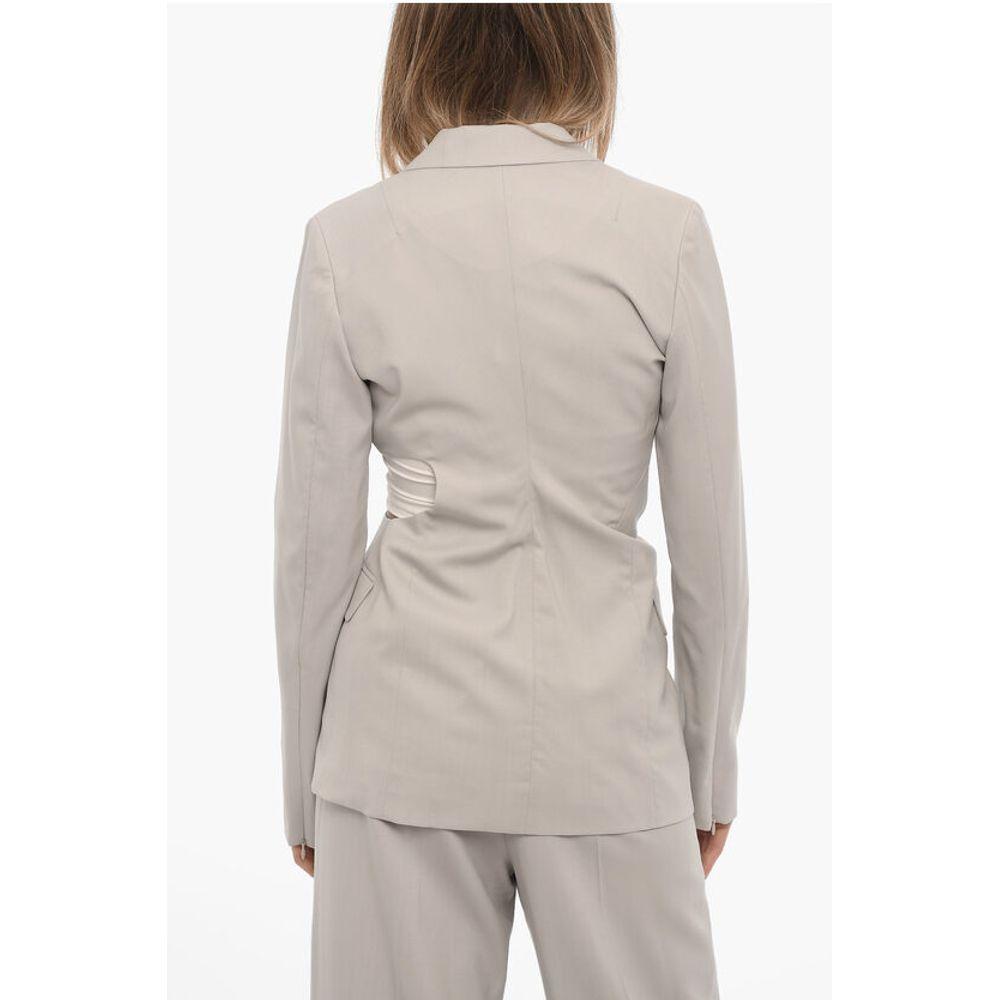 Low Classic Wool Slim Fit Single-Breasted Blazer with Cut-Out Men's Detail