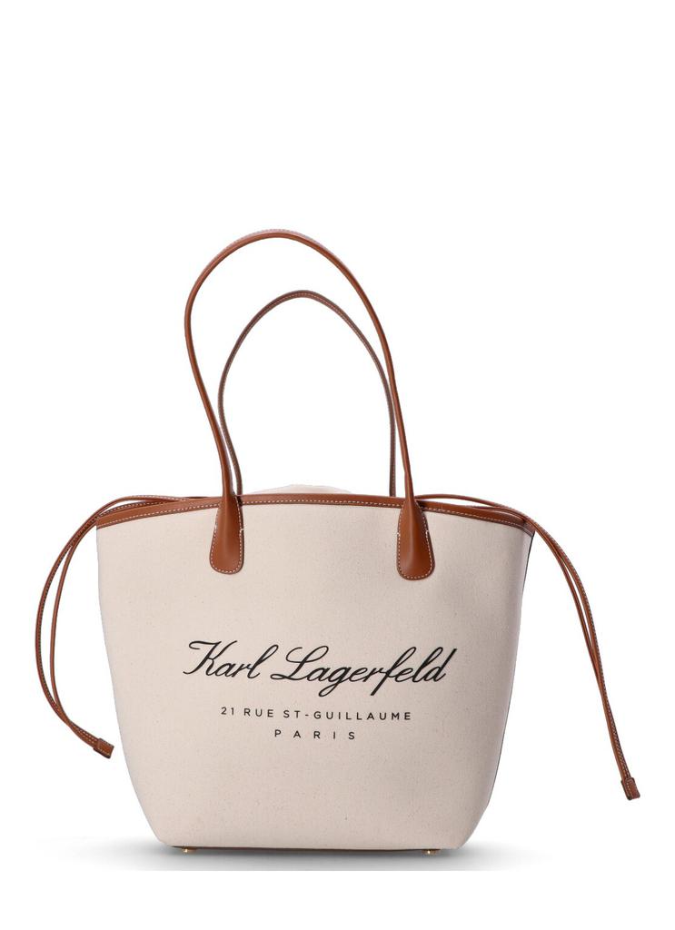 Karl Lagerfeld Paris Hotel Karl  Medium Canvas Bag