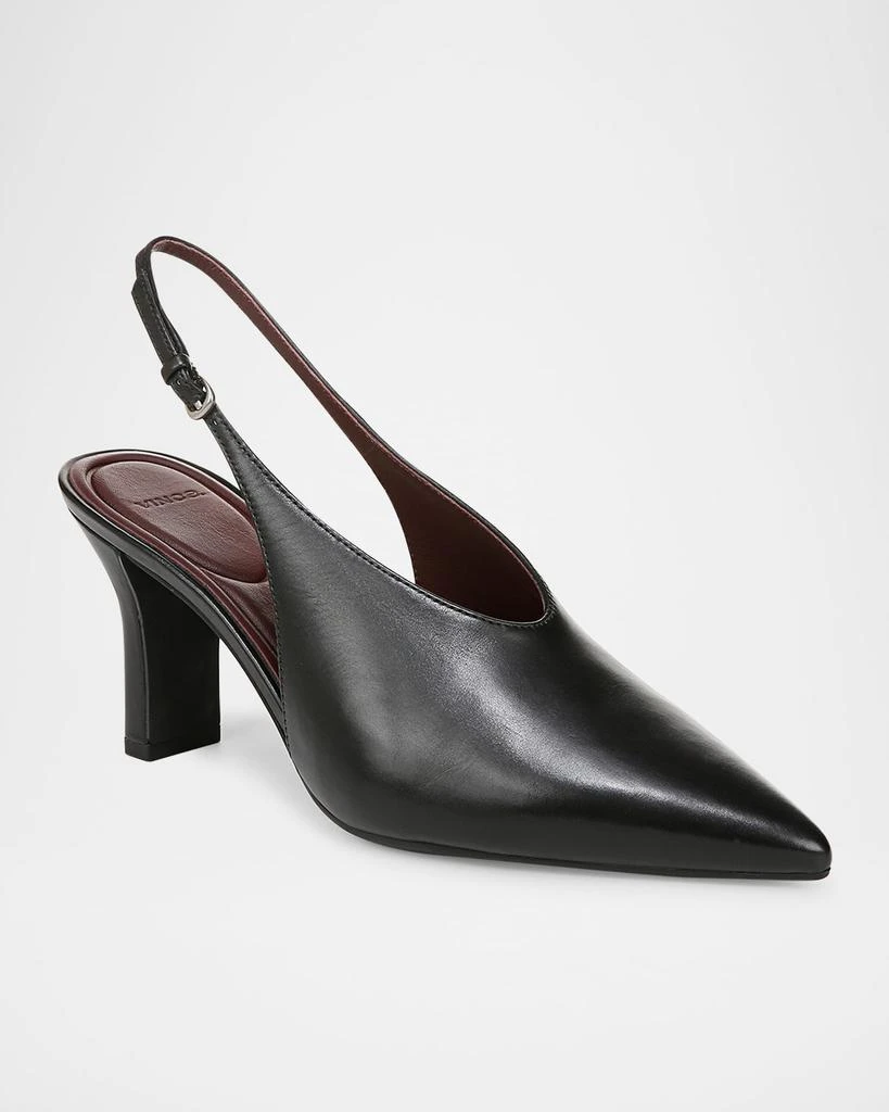 Vince Devi Smooth Leather Slingback Pumps 2