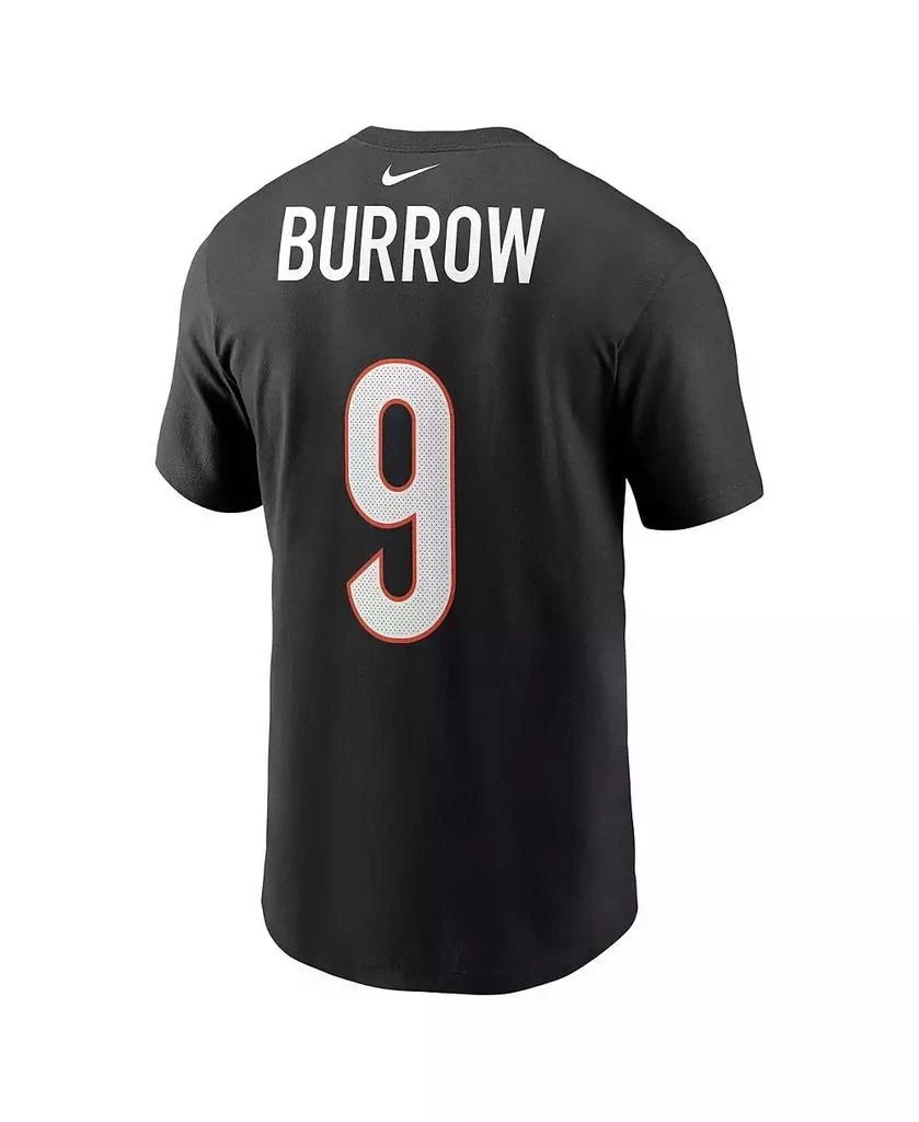 Nike Men's Joe Burrow Black Cincinnati Bengals Player Name Number T-shirt 3