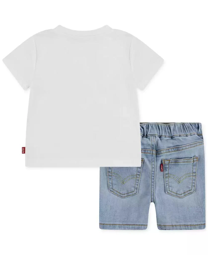 Levi's Levi’s® Baby 2-Pc. Sailing T-Shirt & Denim Shorts Set 2
