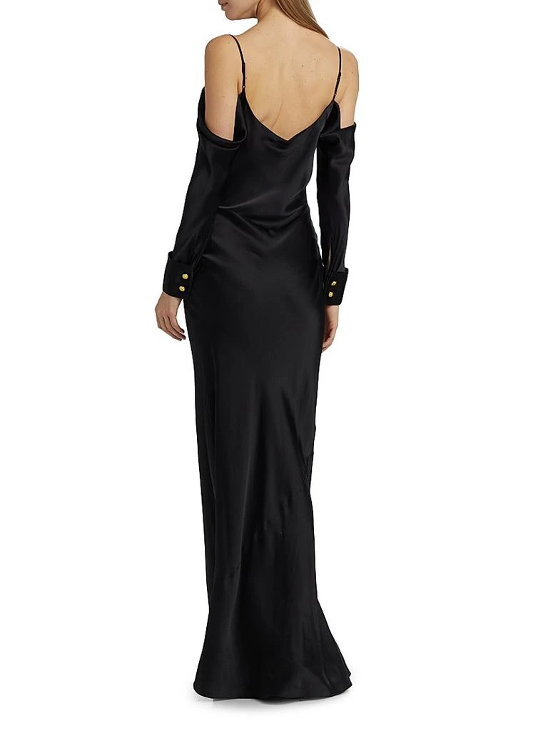 L'Agence Melly Silk Off-The-Shoulder Gown 5