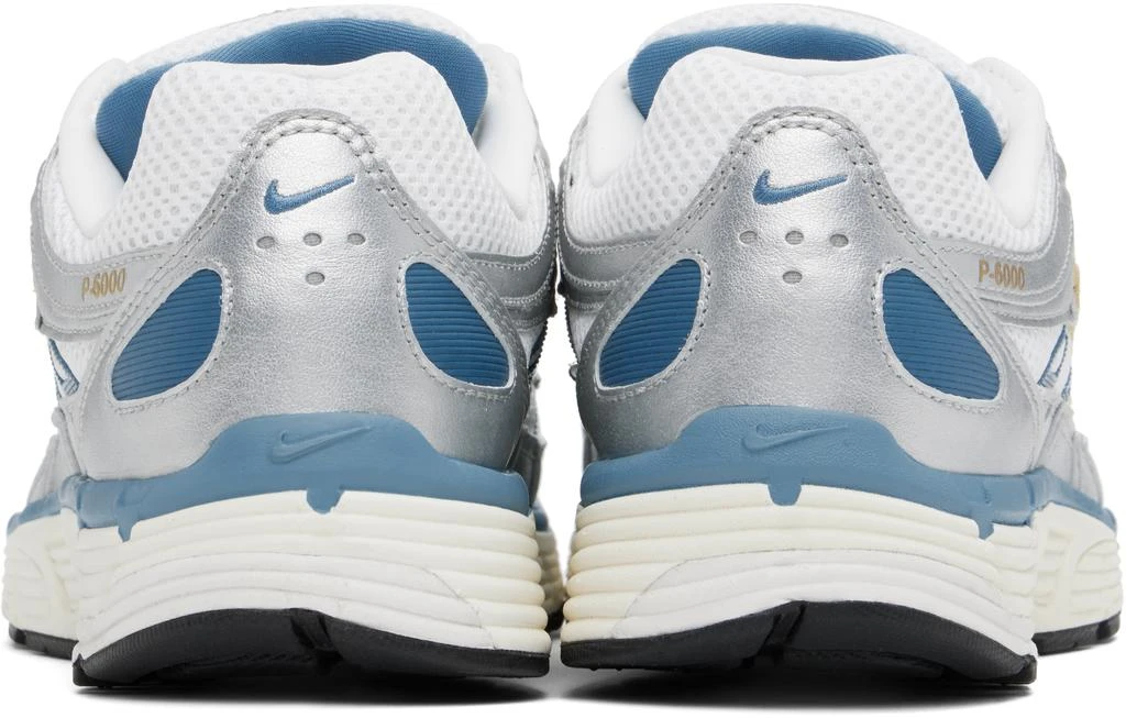 NIKE White & Blue P-6000 Sneakers 2