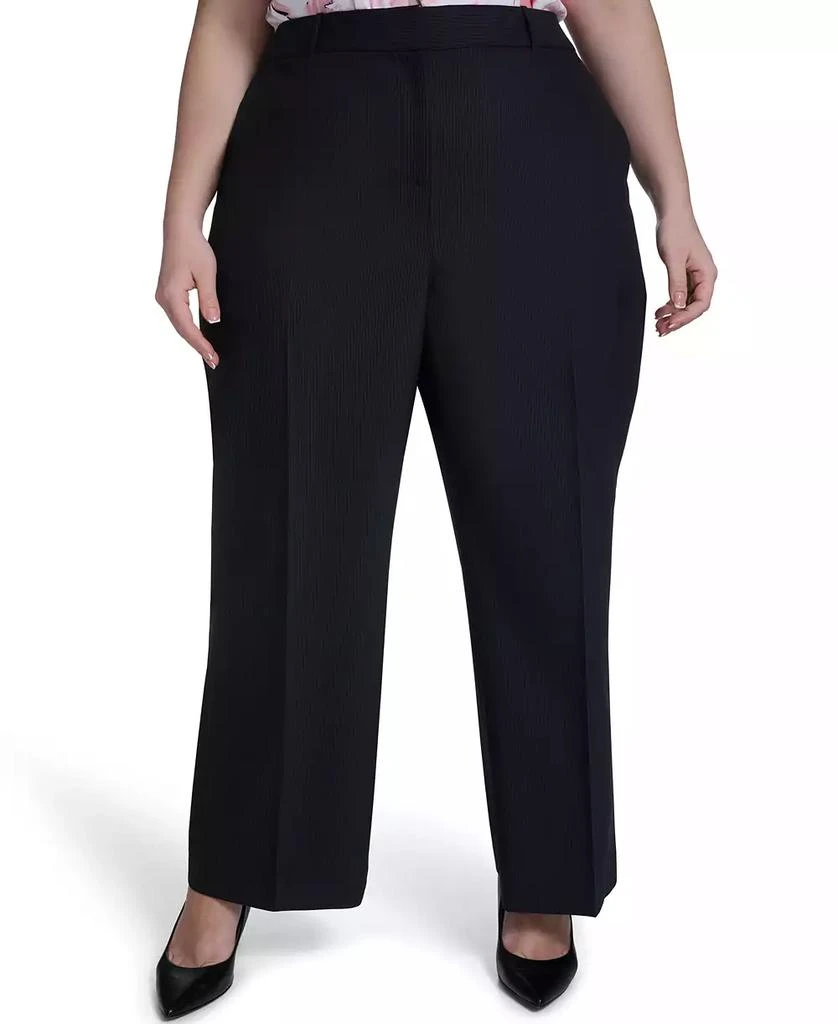 Calvin Klein Plus Size Stripe Wide Leg Pants