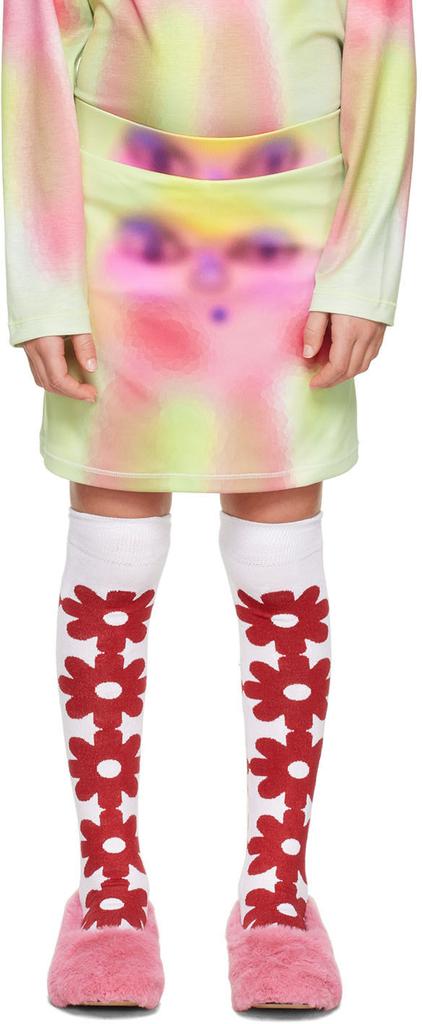 CHOPOVA LOWENA SSENSE Exclusive Kids Green Spray Paint Alien Skort