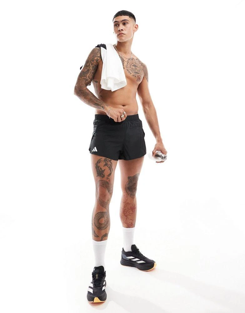 adidas Running Adizero Essentials shorts in black ASOS