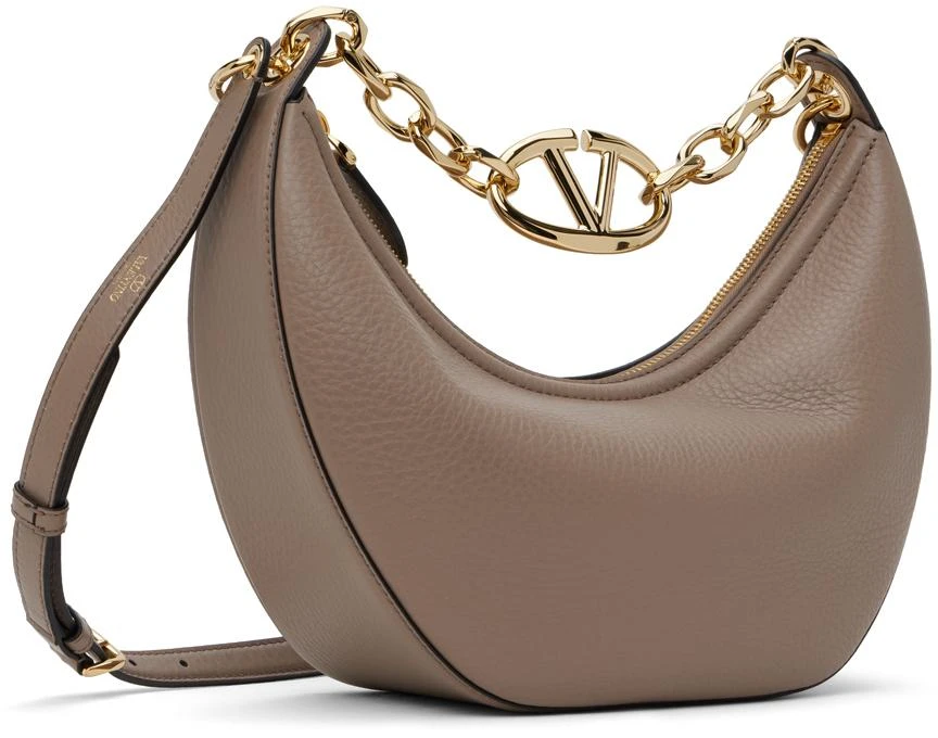 Valentino Taupe Small VLogo Moon Bag 2