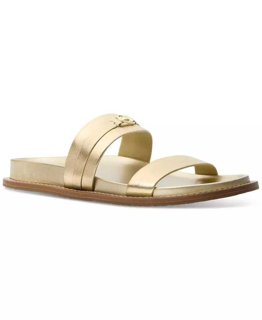 Michael Kors Women's Mandy Flat Leather Slides