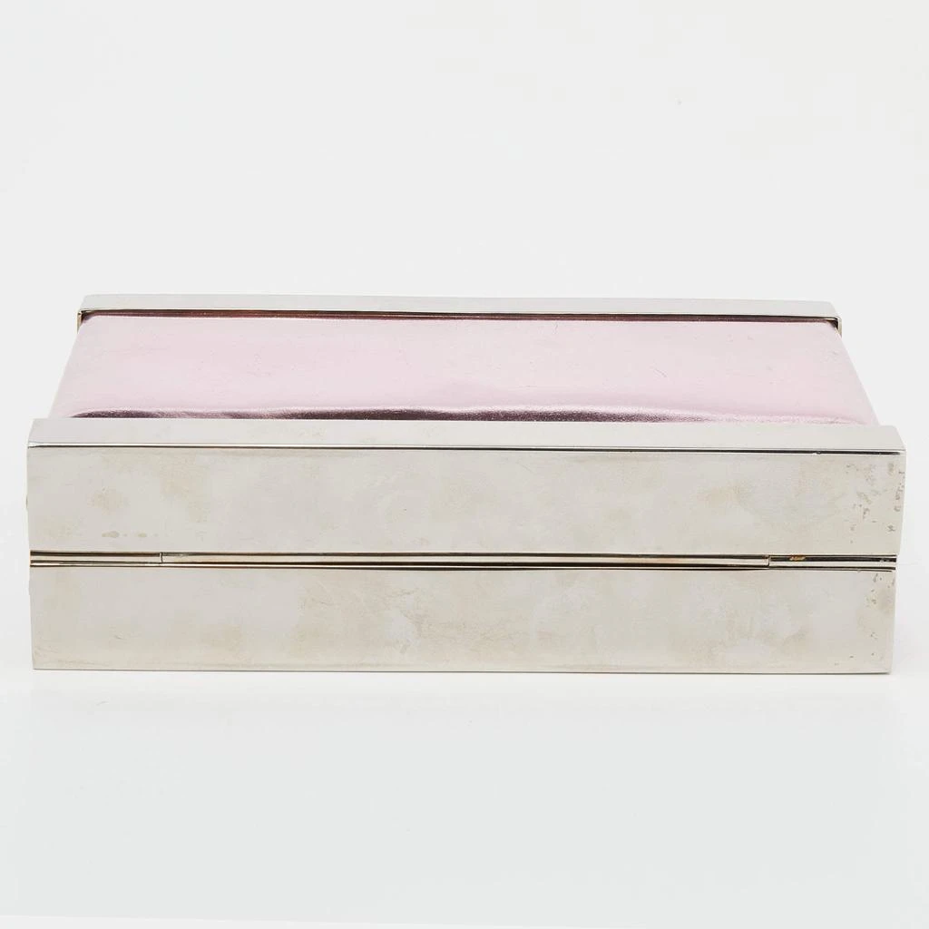 Giuseppe Zanotti Giuseppe Zanotti Metallic Pink Patent Leather And Metal Box Crossbody Bag 6
