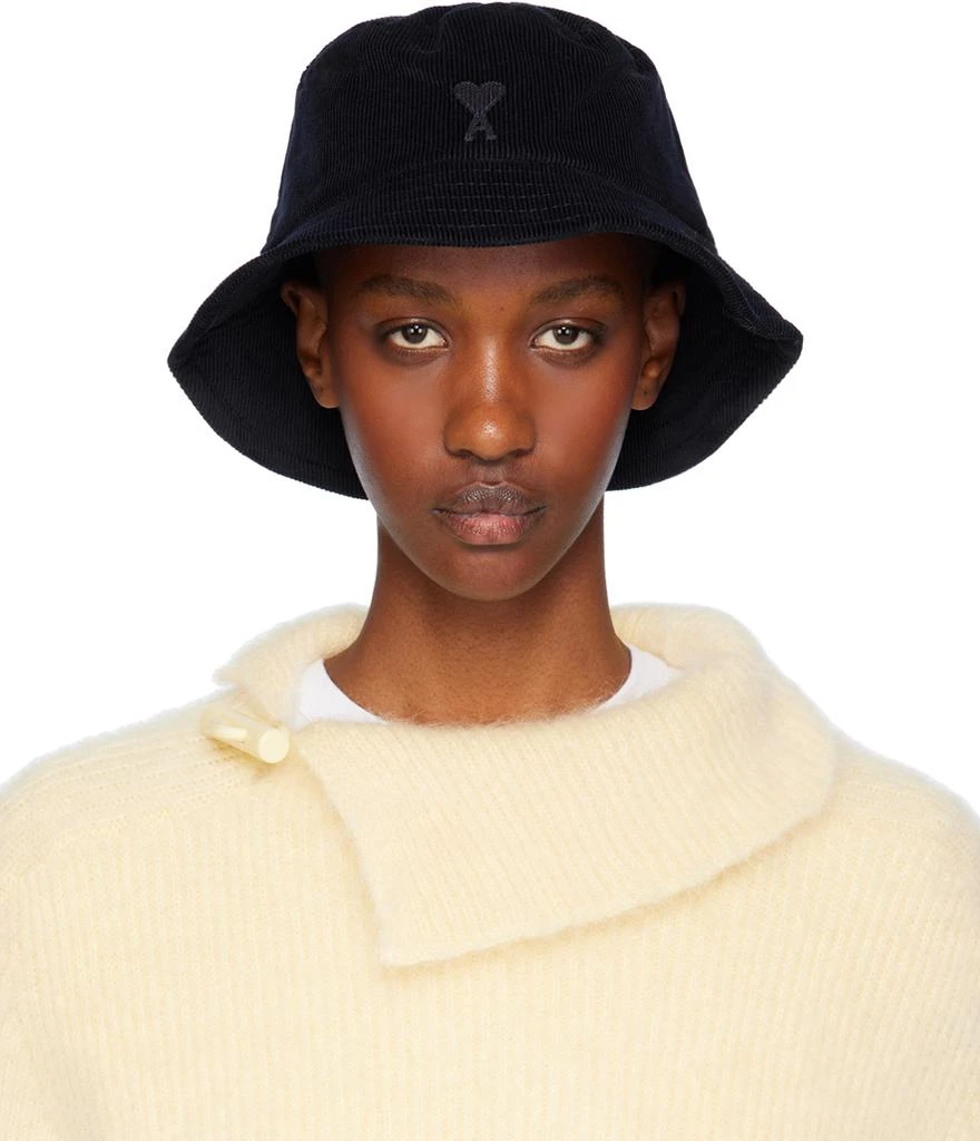 Shop AMI Paris AMI Paris De Coeur Coffee Milk Baseball Cap  display picture 3
