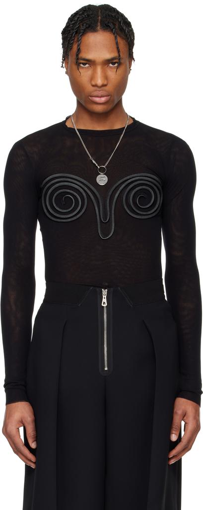 Jean Paul Gaultier Black 'The 3D Spirale' T-shirt - T-Shirts Jean Paul Gaultier Black 'The 3D Spirale' T-shirt - T-Shirts