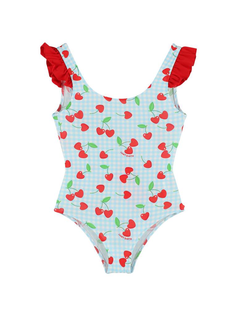 Mc2 Saint Barth Cherry Print One Piece Swimsuit