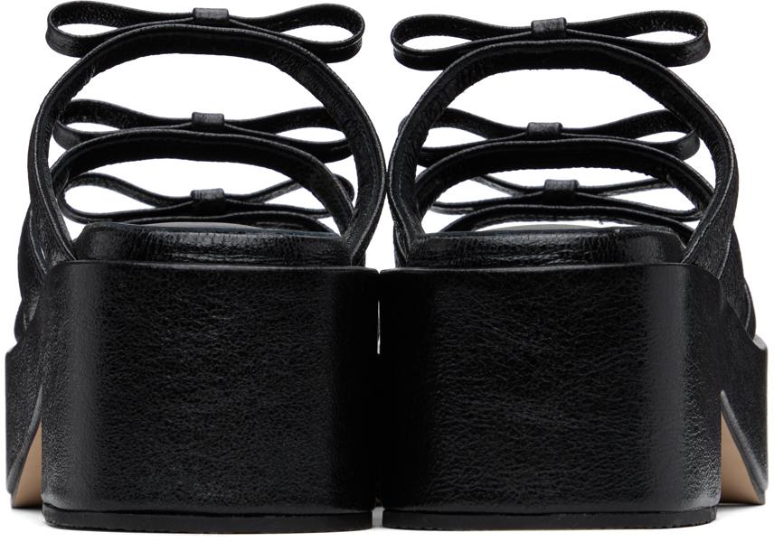 Marge Sherwood Black Ribbon Sandals