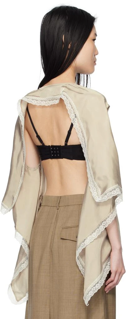 pushBUTTON Beige Bra Point Square Blouse 3