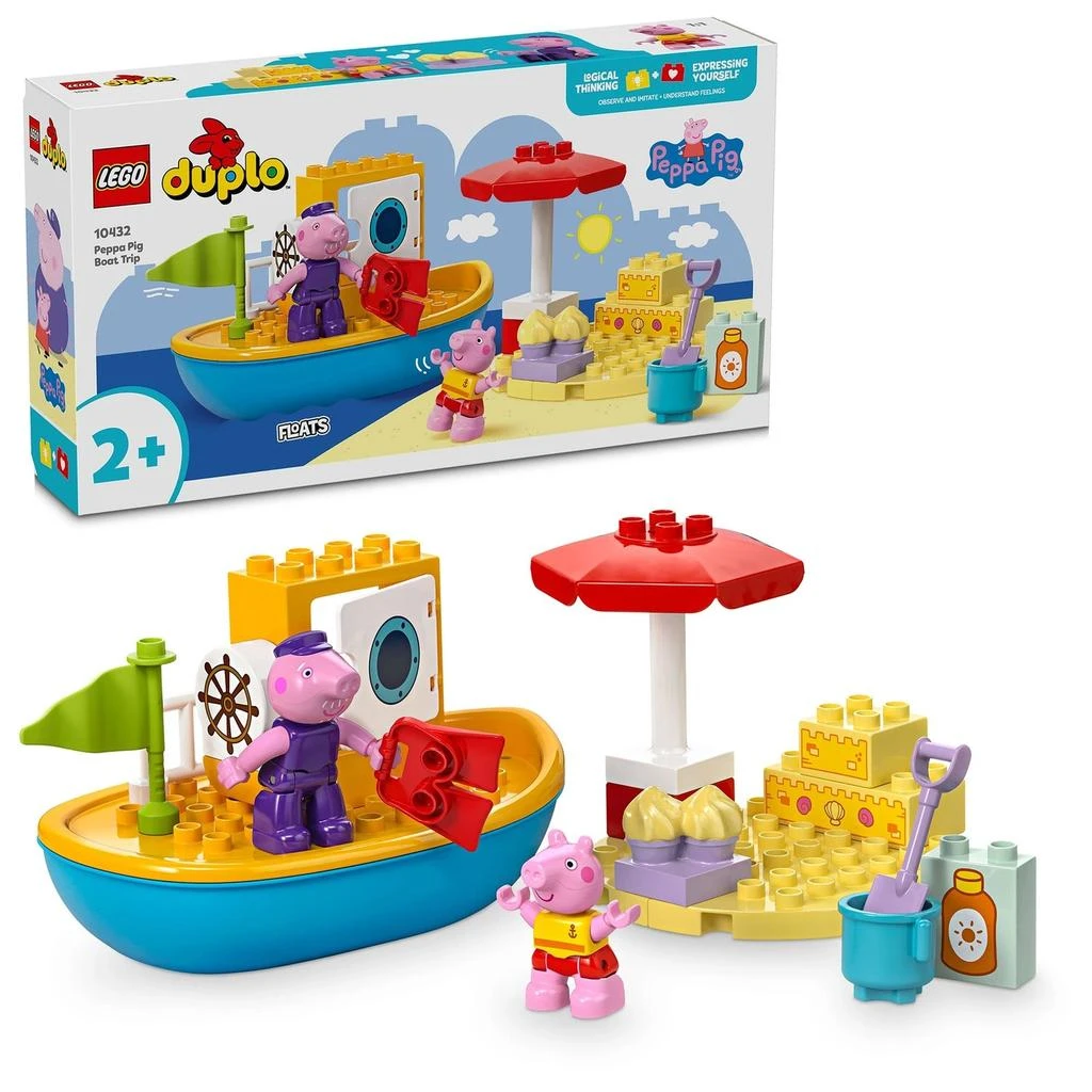 LEGO LEGO DUPLO Peppa Pig Boat Trip Toy for Toddlers 10432 1