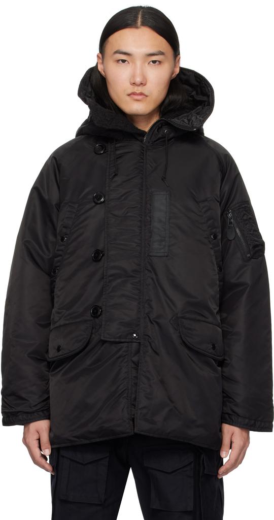 BEAMS PLUS Black MIL Type N-3B Down Jacket