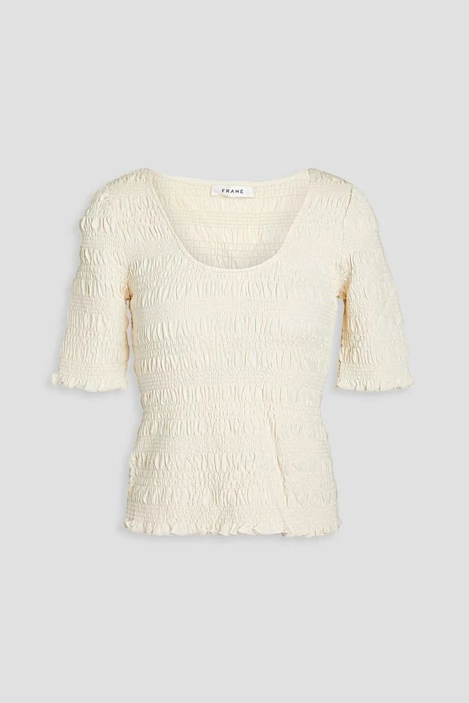 FRAME Shirred jersey top 1