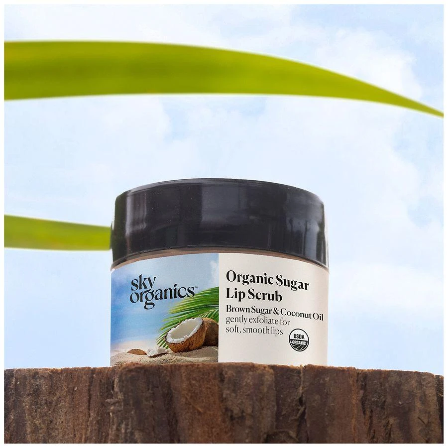 Sky Organics Organic Sugar Lip Scrub Brown Sugar & Coconut Oil 9