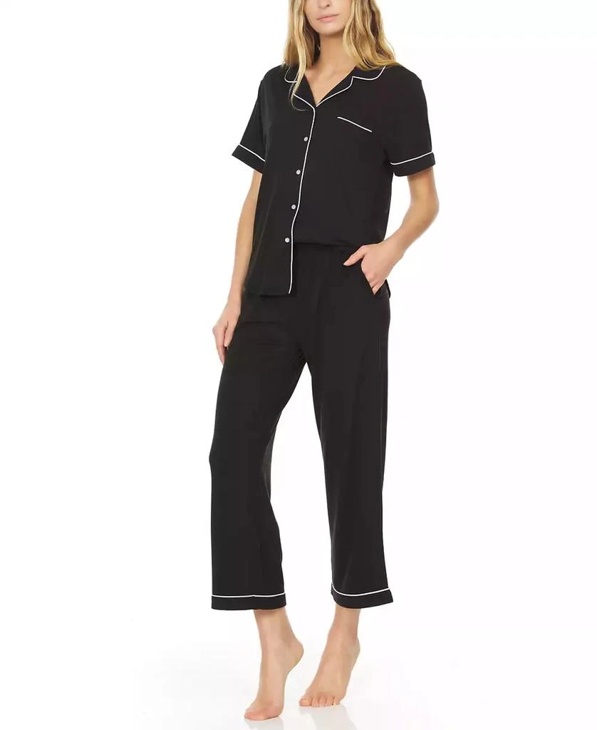 Flora Nikrooz Women's Annie Notch Top and Capri Pajama Set 2