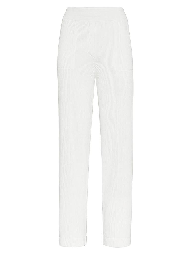 パンツ BRUNELLO CUCINELLI Loose track trousers in virgin wool organ Brunello Cucinelli Virgin Wool Organza Loose Track Trousers