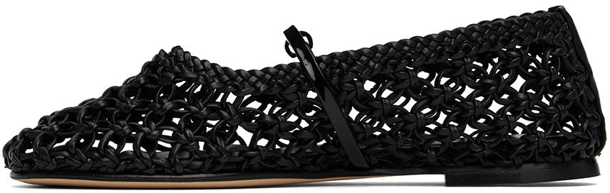 Dear Frances Black Balla Weave Ballerina Flats 3
