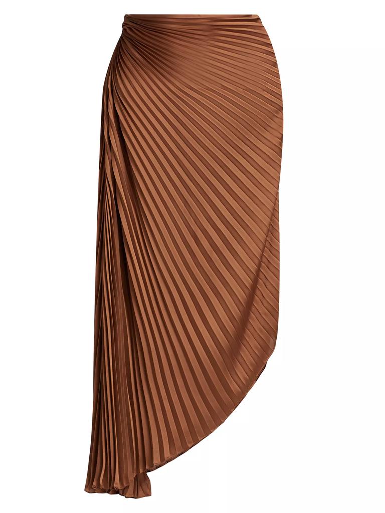 Alice + Olivia Odelia Asymmetric Pleated Skirt