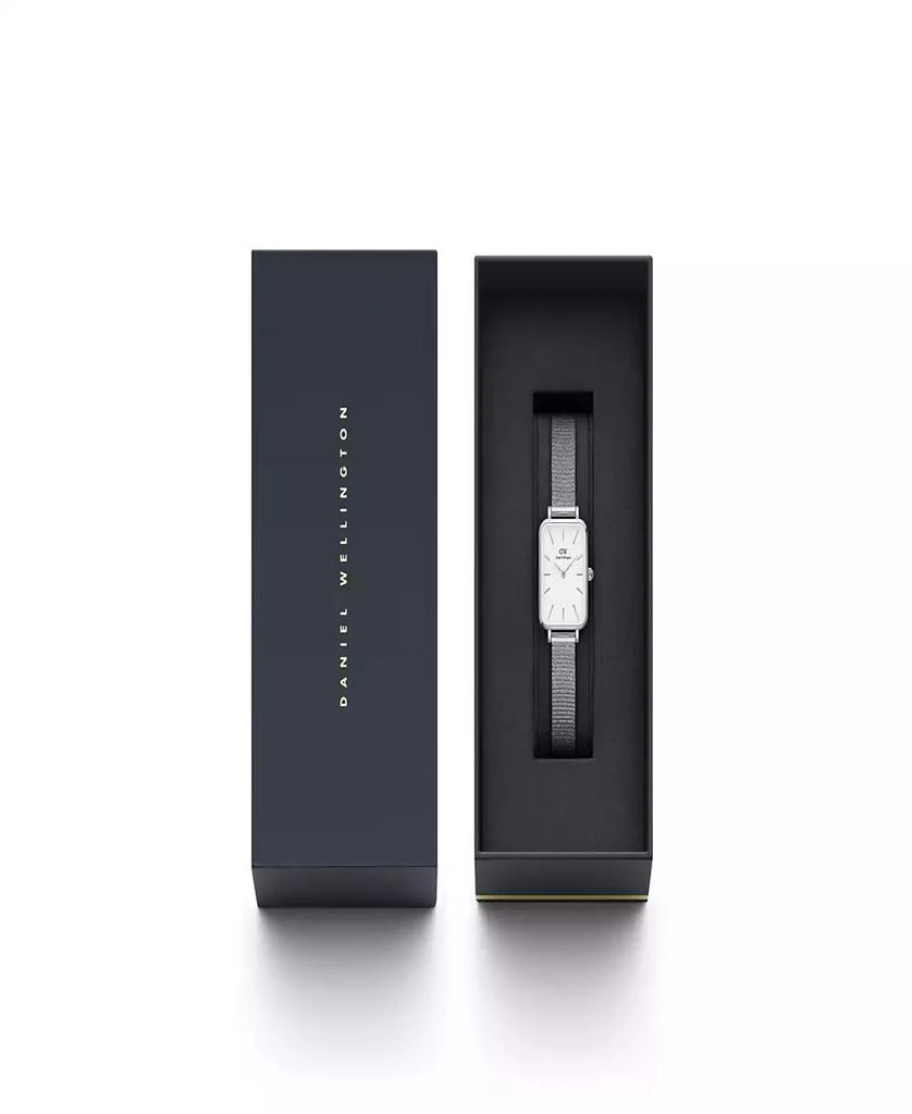 Daniel Wellington Women's Quadro Sterling Silver-Tone Stainless Steel Watch 20 x 26mm 2