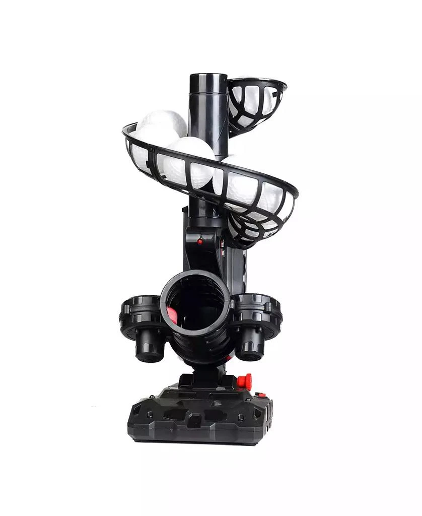 Furlihong Portable Baseball Pitching Machine with 4 Adjustable Angles and 3 Pitch Speeds Includes 9 Training Balls Battery