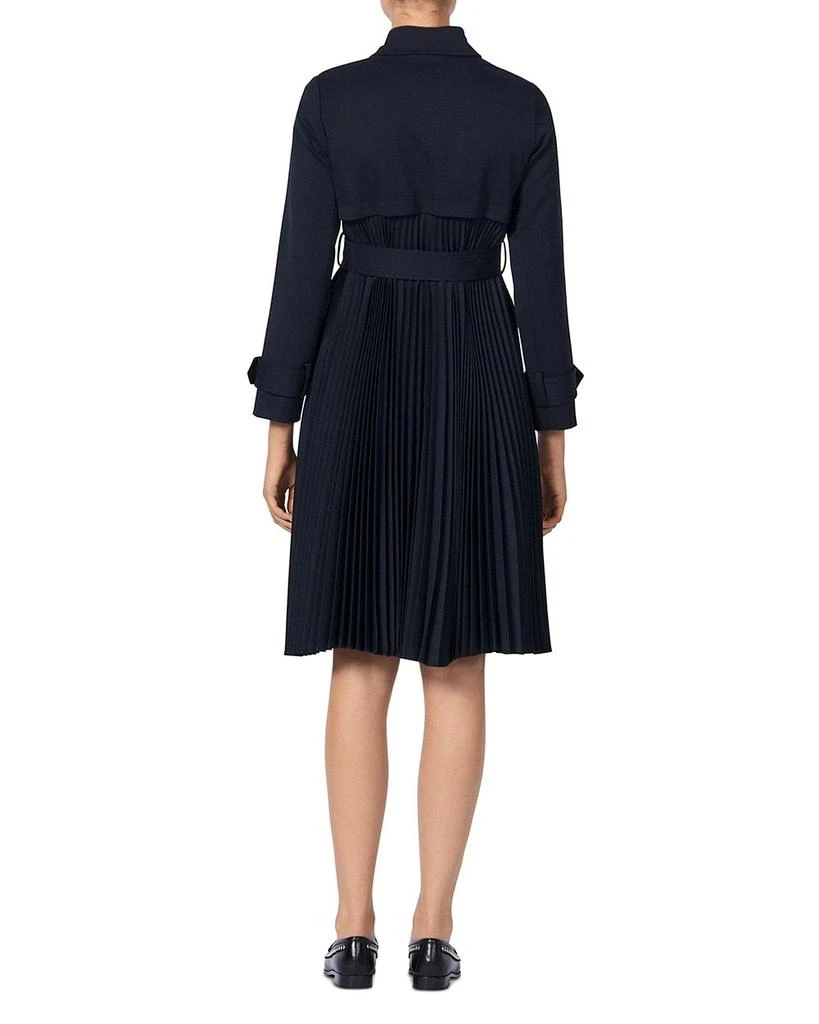 Sandro Pleat-Back Trench Coat 2