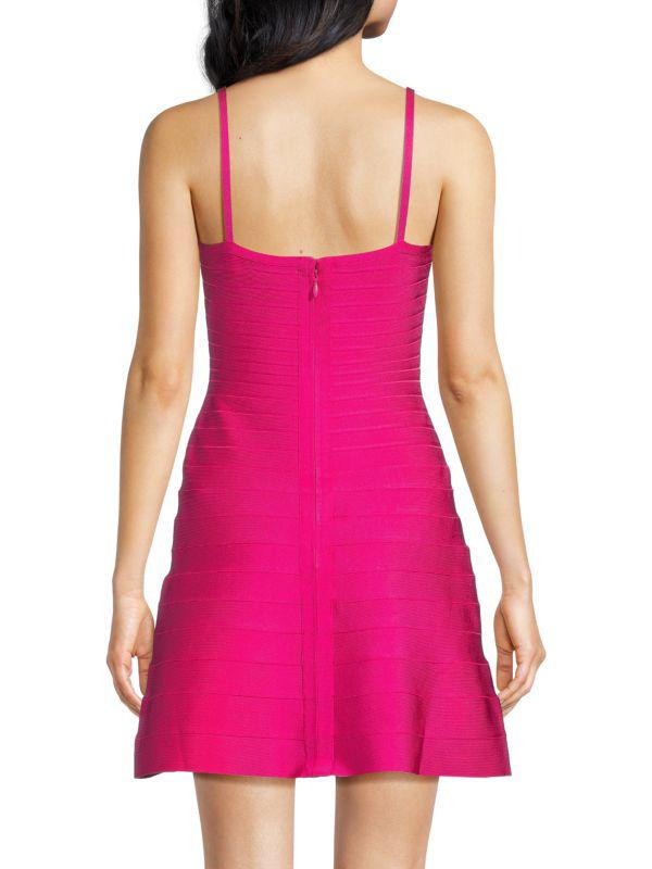 Herve Leger Milly Square Neck Minidress