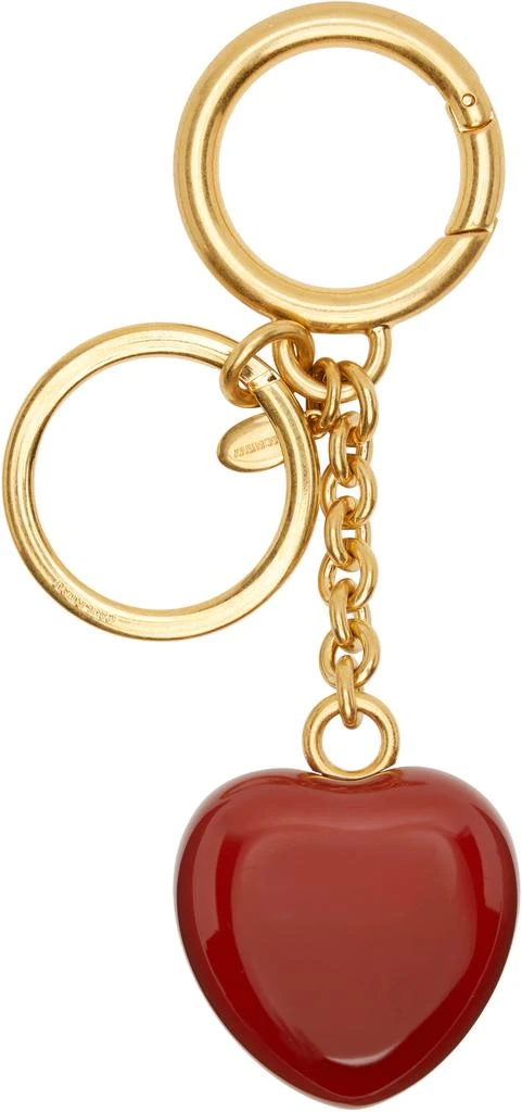 Valentino Gold Coeur Royal Bag Charm Keychain 2