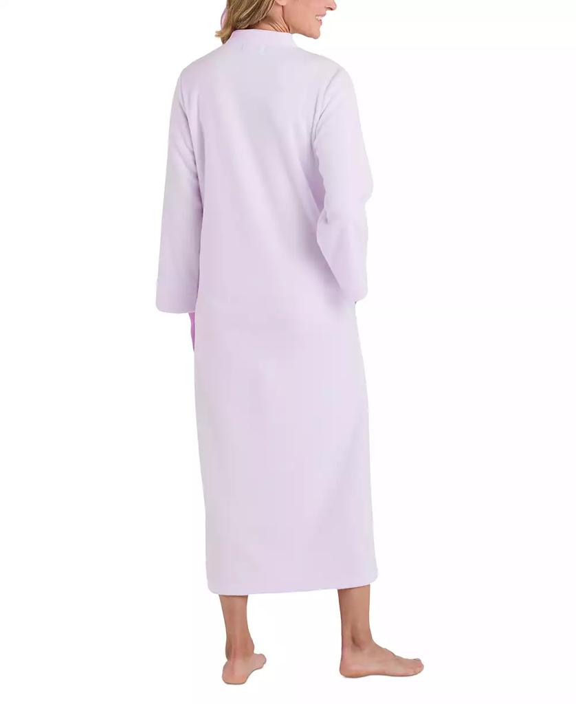 Miss Elaine Women's Zip-Front Long-Sleeve Fleece Robe