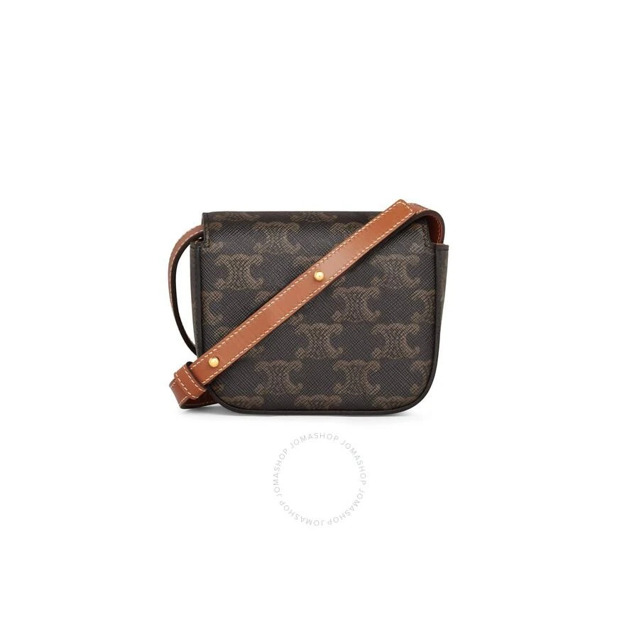 Celine Triomphe Canvas and Calfskin Mini Claude Bag 3