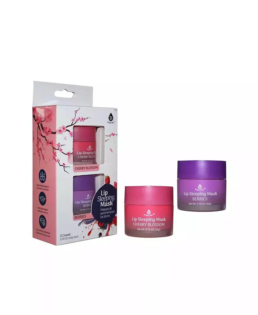PURSONIC Lip Sleeping Mask 2 Pack- Cherry Blossom & Berries