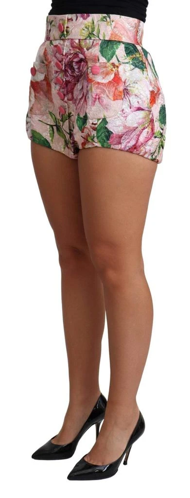 Dolce & Gabbana Dolce & Gabbana Pink Cotton Floral Print Hot Pants Short 2