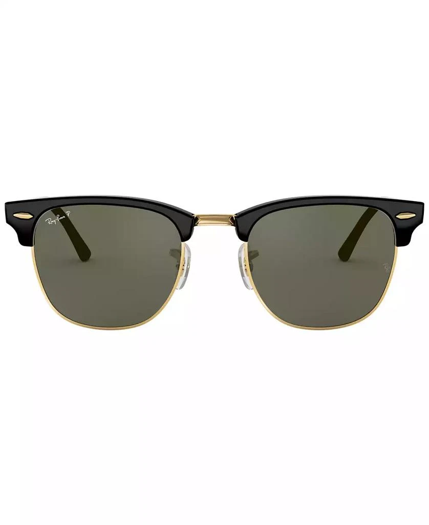 Ray-Ban Unisex Polarized Low Bridge Fit Sunglasses, RB3016F CLUBMASTER CLASSIC 55 7
