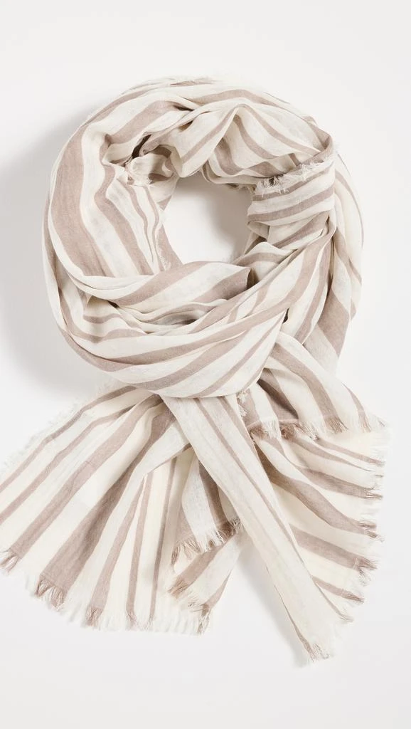 Vince Vince Cotton Variegated Stripe Scarf 1