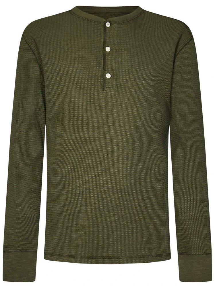 Ralph Lauren RRL Ralph Lauren RRL Garment-Dyed Waffle-Knit Henley Shirt 1