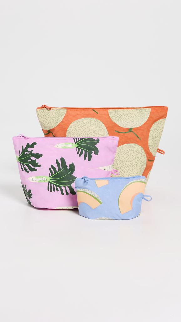 Baggu Go Pouch Set Japanese Produce