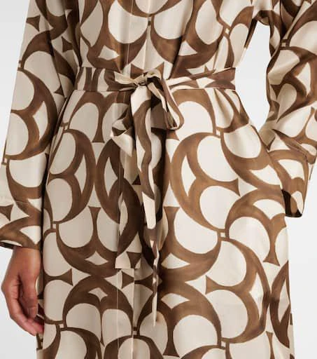 Max Mara Ileana printed silk twill shirt dress 5