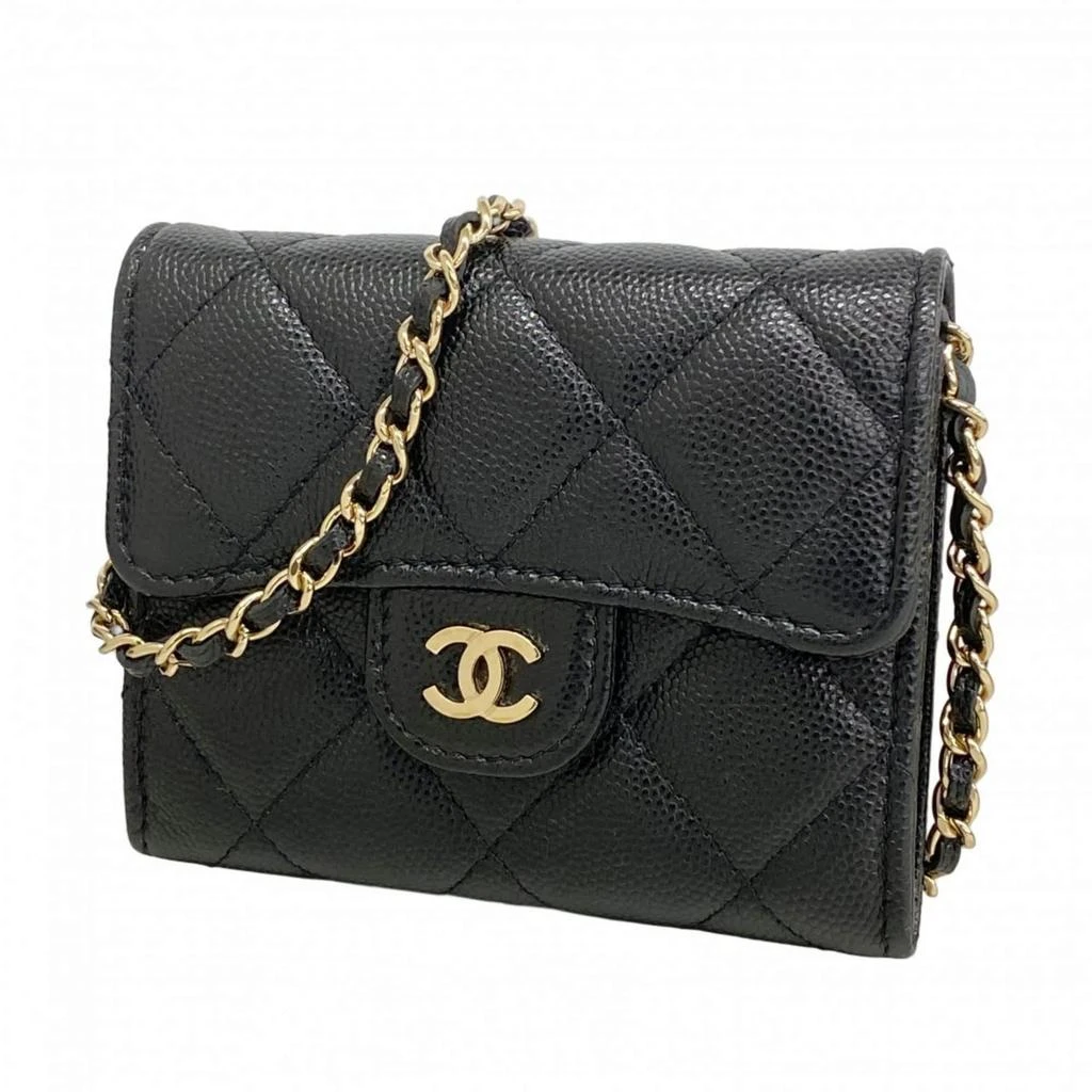 Chanel Grained Calfskin Chain/Shoulder Wallet (Pre-Owned)