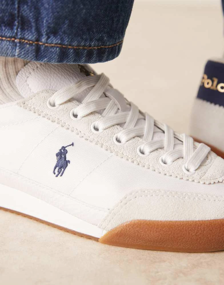 Ralph Lauren Polo Ralph Lauren Hester trainer in white with navy back tab and logo 4