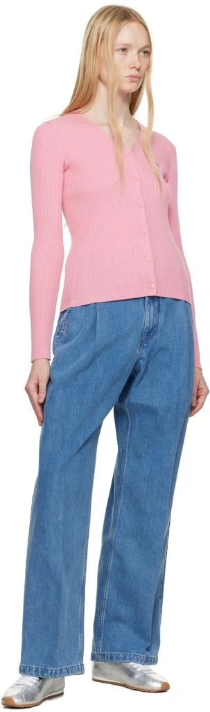 Maison Kitsune Blue Pleated Denim Jeans 4