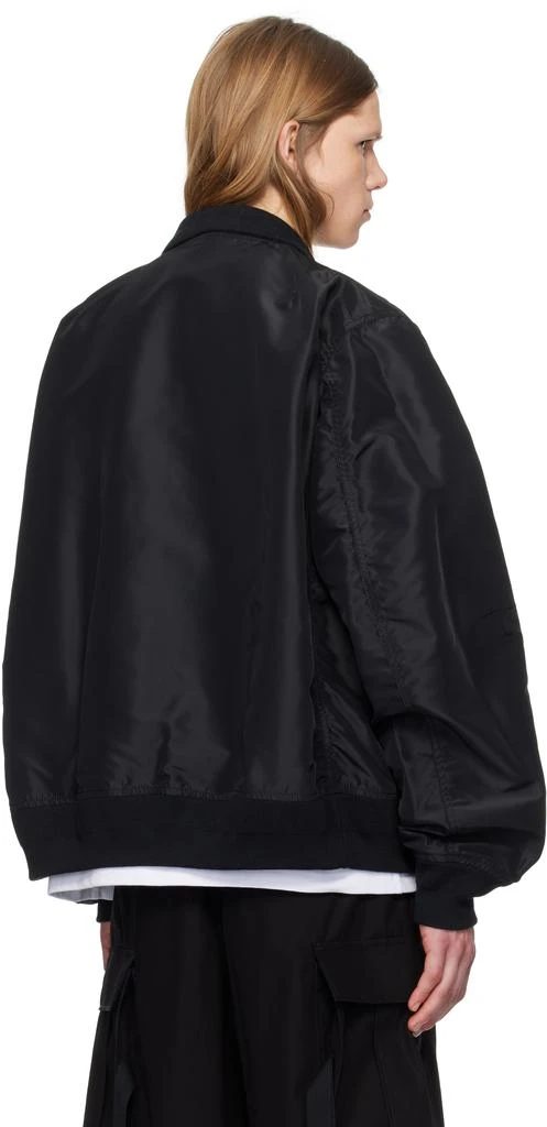Sacai Black Nylon Twill Bomber Jacket 3