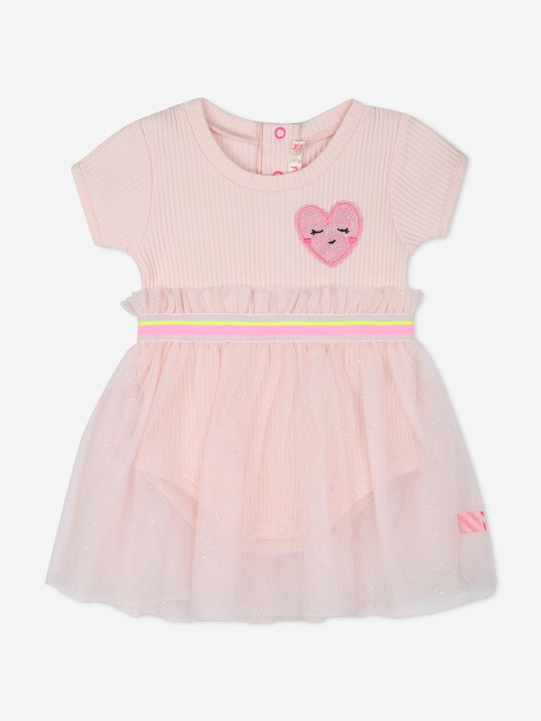 Billieblush Baby Girls 2-In-1 Bodysuit Dress in Pink