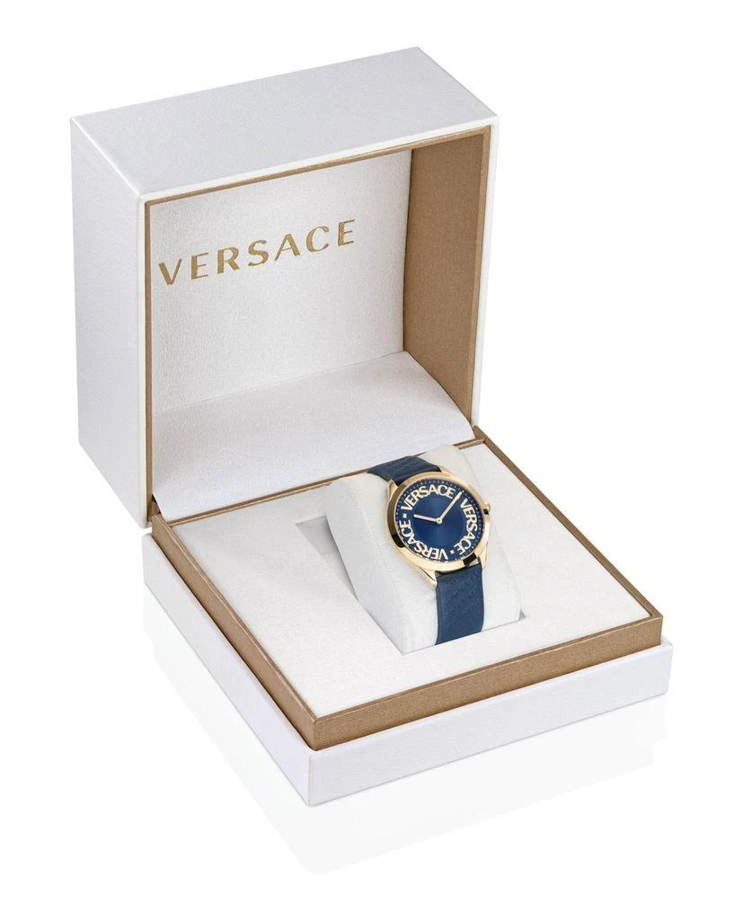 Versace Versace Logo Halo Leather Watch 3