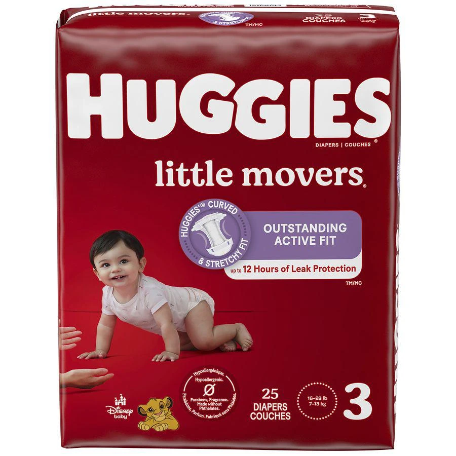 Huggies Baby Diapers Unscented, Size 3 (16-28 lbs) 3